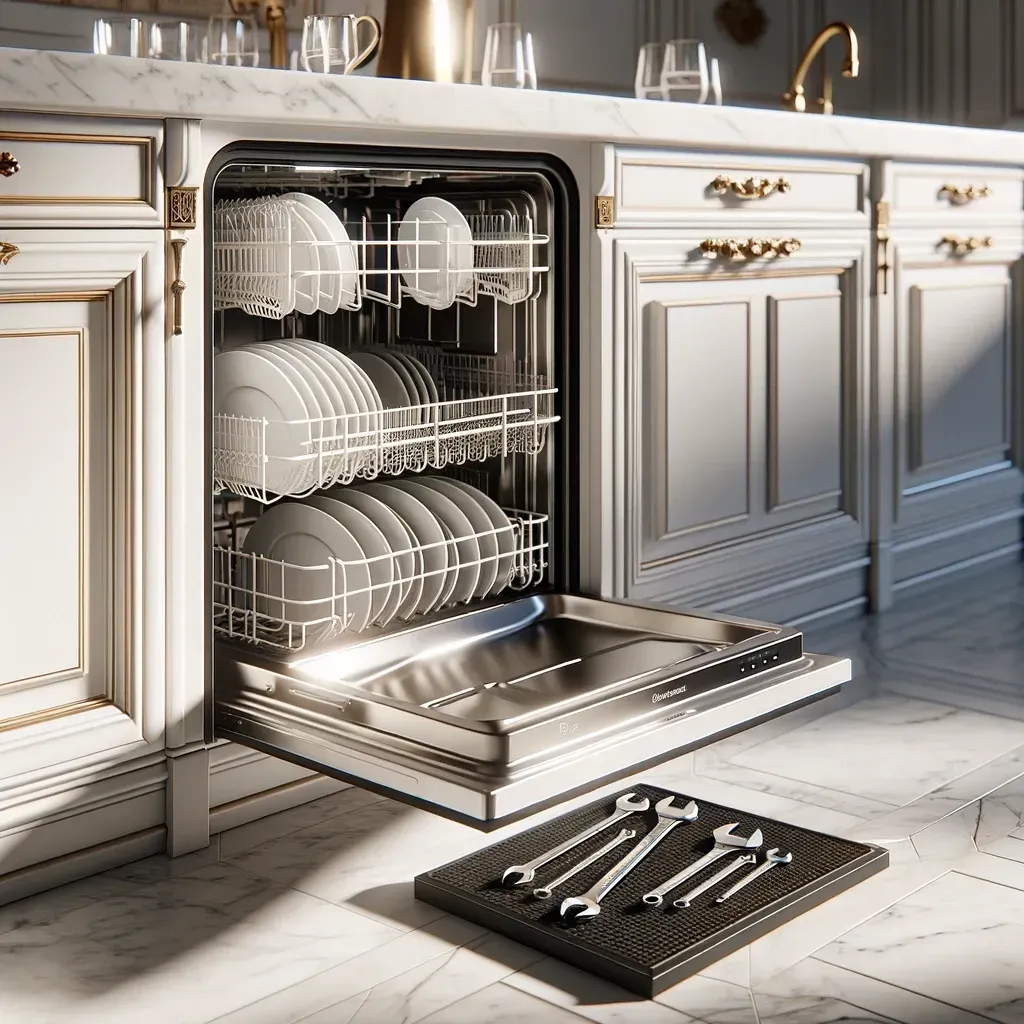 DALL-E+2024-03-15+11.46.10+-+A+close-up+photorealistic+3D+render+focusing+on+the+dishwasher+in+a+luxurious+kitchen-+with+the+door+more+prominently+open.+The+dishwasher+is+integrat-1920w